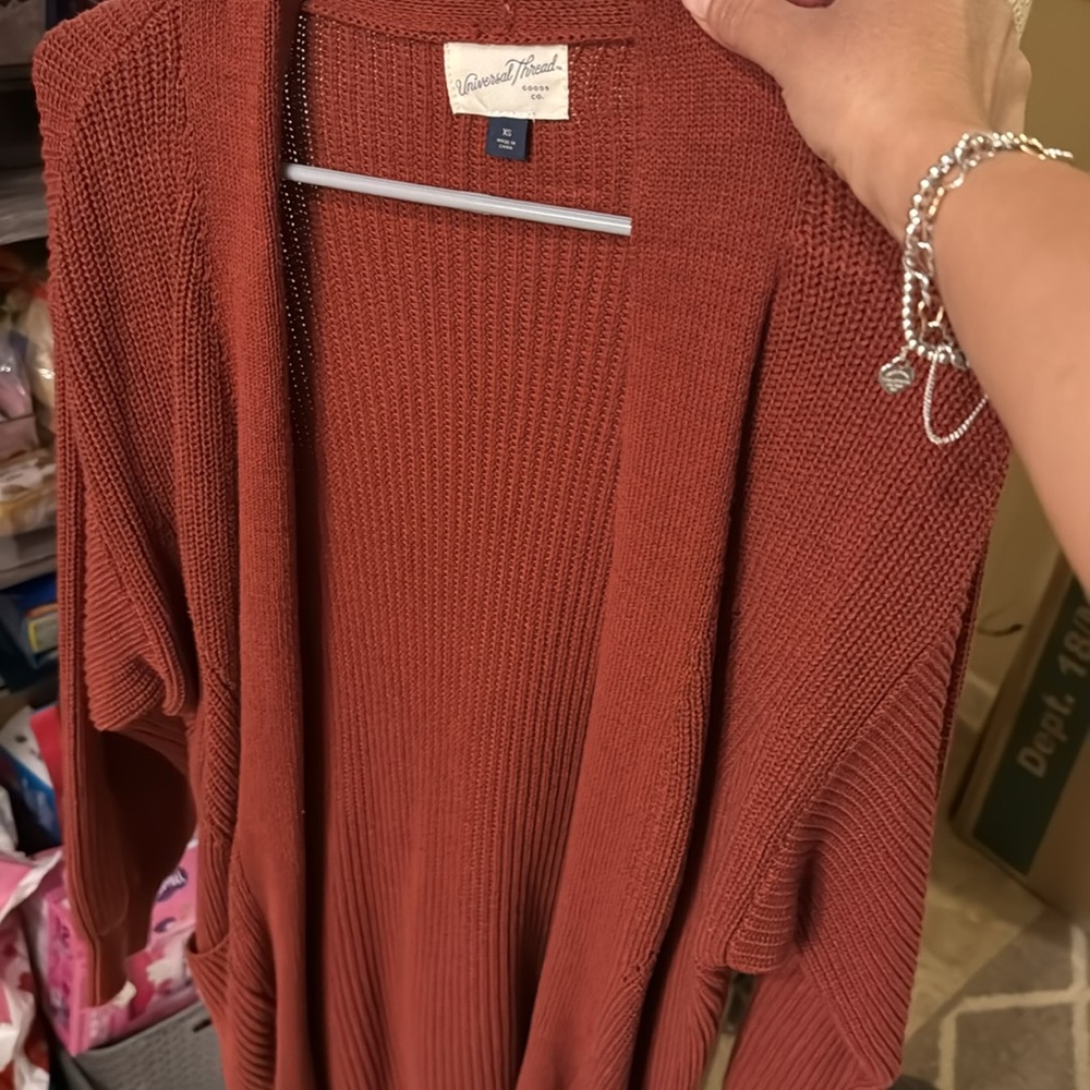 Burnt Orange Universal Thread Open Front Cardigan - image 5